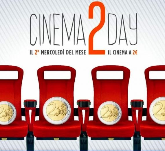 Cinema2Day, da oggi si va al cinema con 2 euro ogni secondo mercoledì del mese